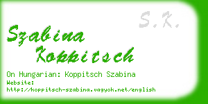 szabina koppitsch business card